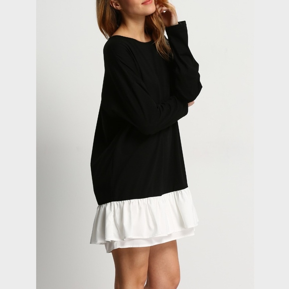 Oversized Long Sleeve T-shirt Dress - Picture 2 of 7